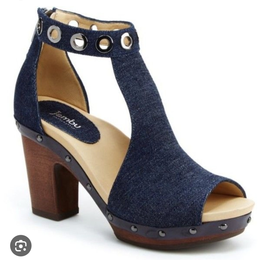 NWT Jambu Denim Sheila Heels